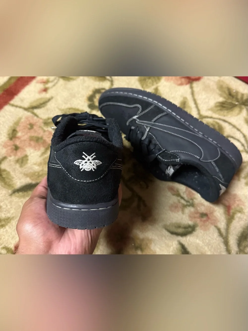 Size 14 Nike Air Jordan 1 Low OG SP x Travis Scott Phantom Black DM7866-001